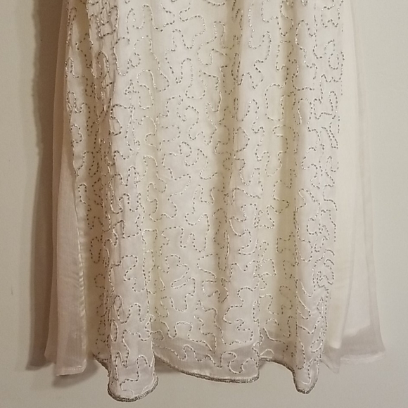 Miss Me Cream Sequin Dressy Tank Top, Small - Picture 3 of 11